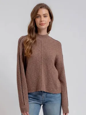 Mocha Mock Neck Sweater