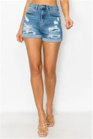 Mom Ripped Denim Shorts