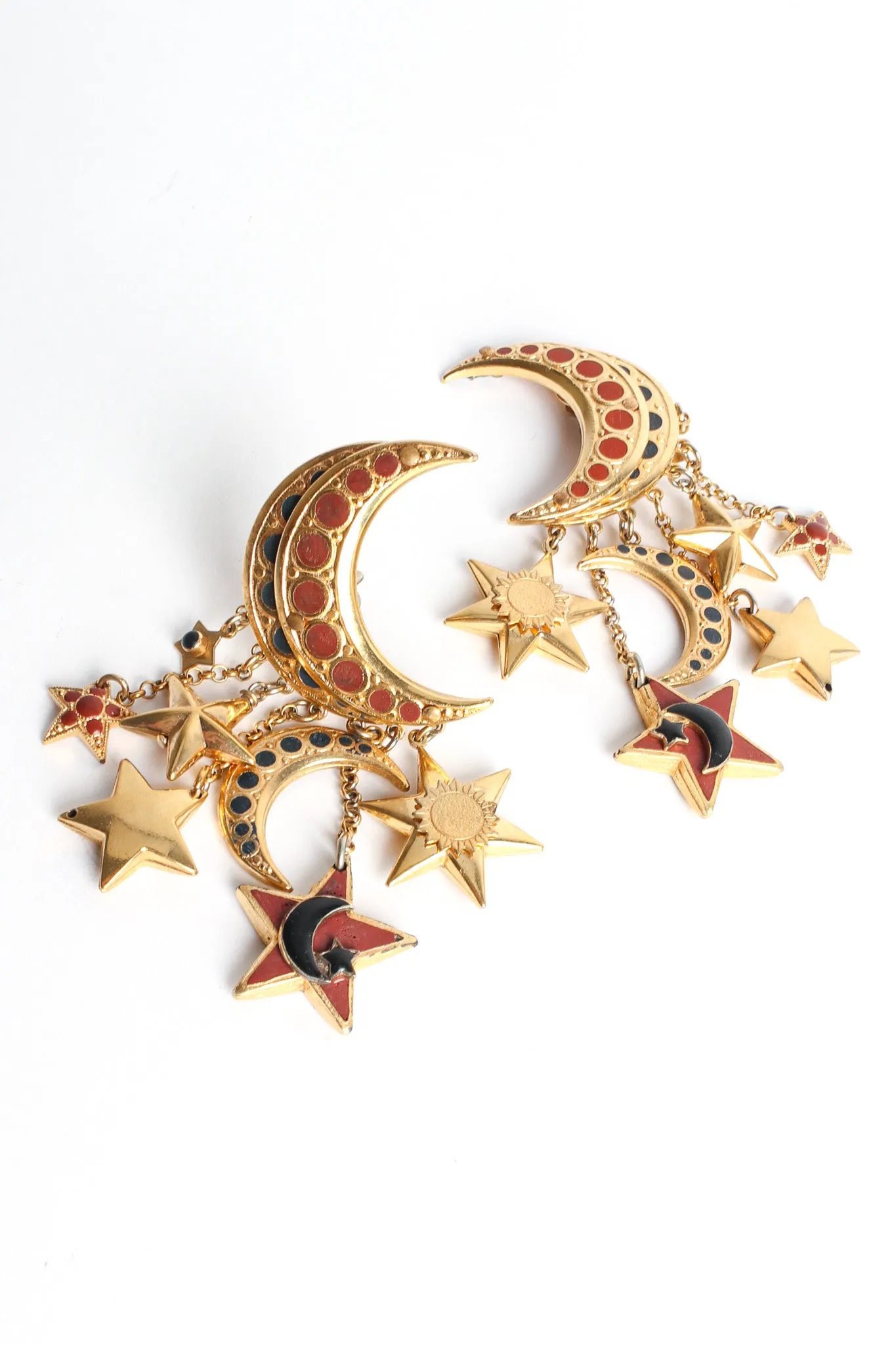 Moon Star Chandelier Earrings