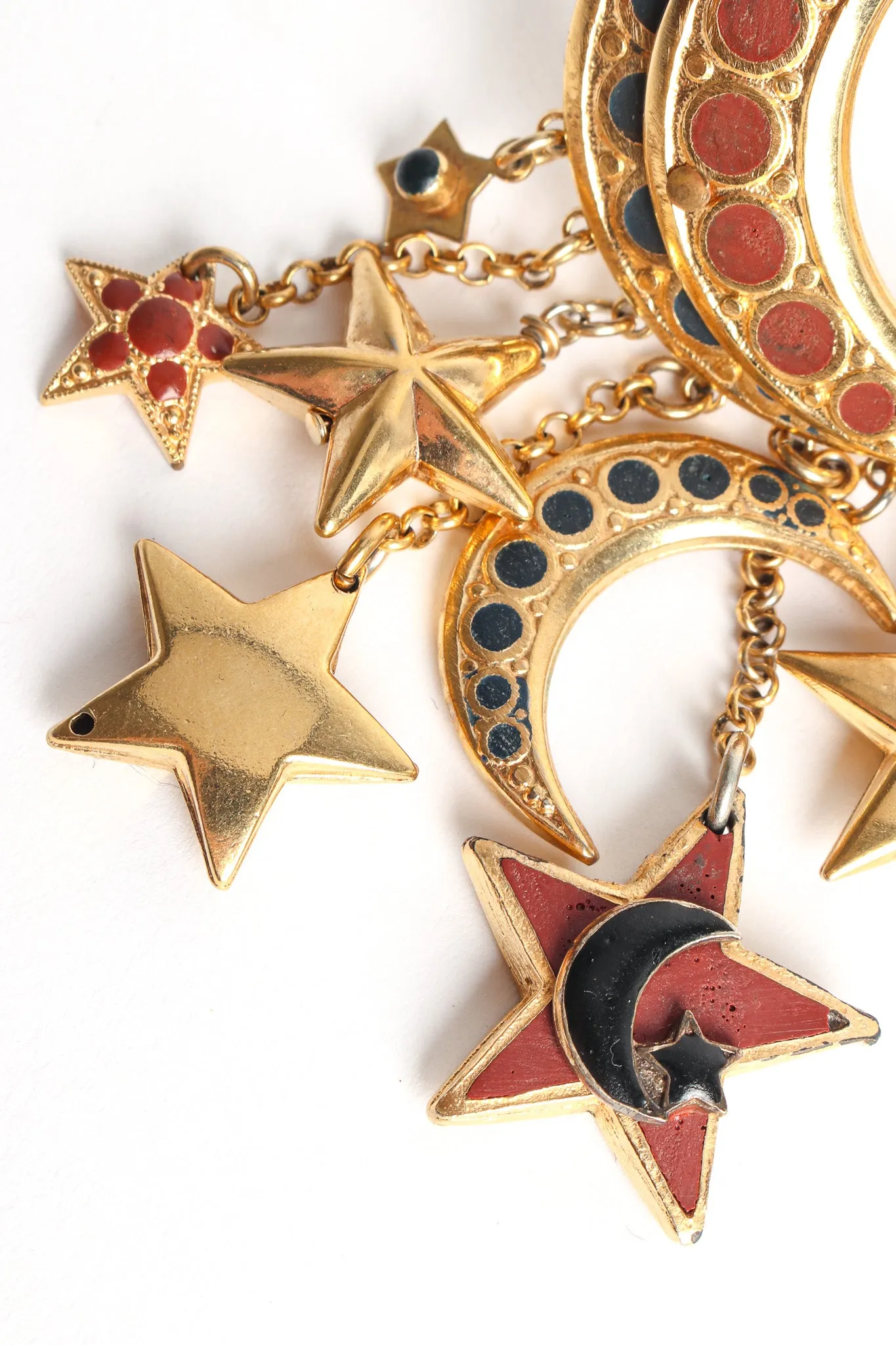 Moon Star Chandelier Earrings