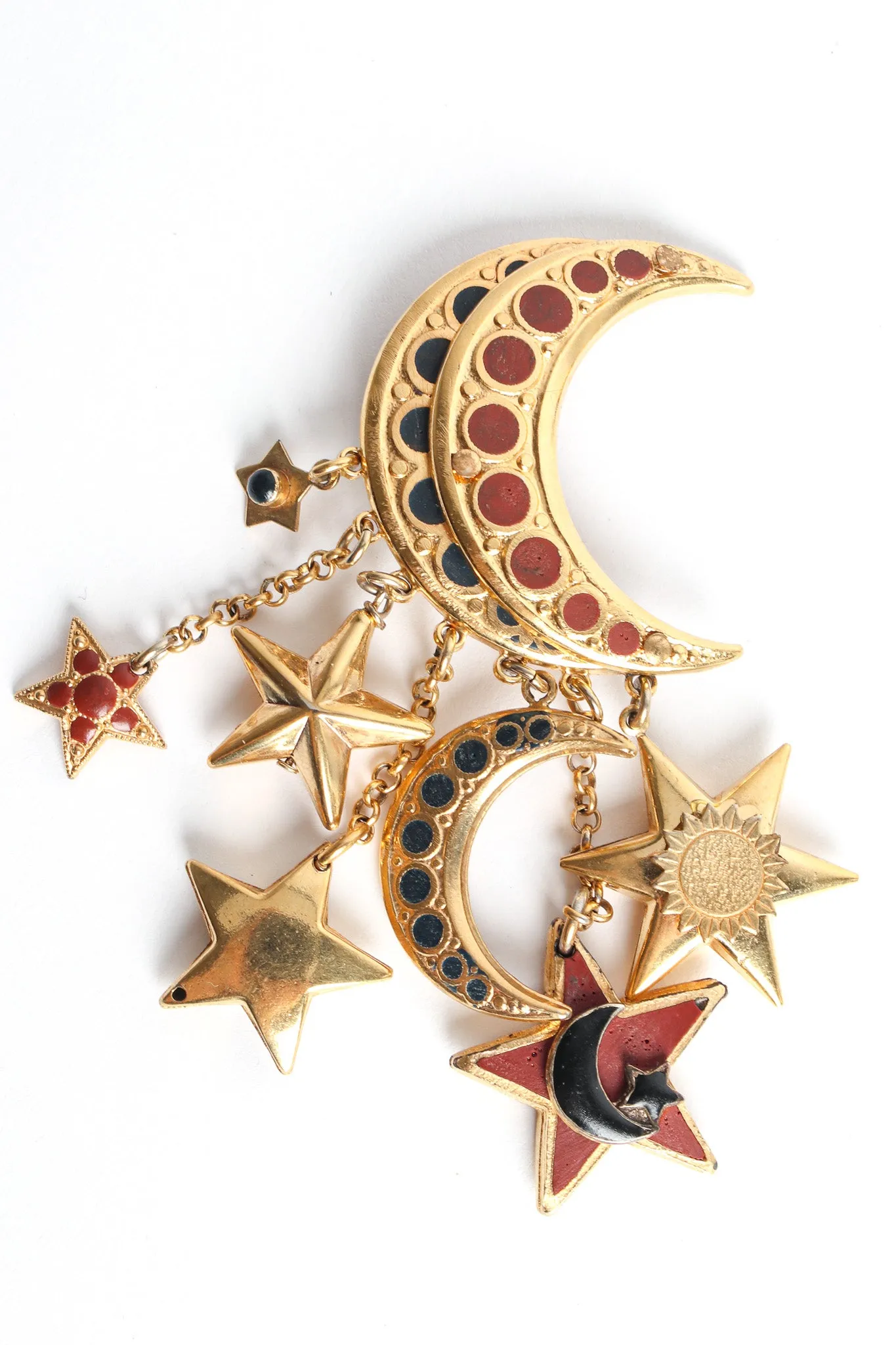 Moon Star Chandelier Earrings