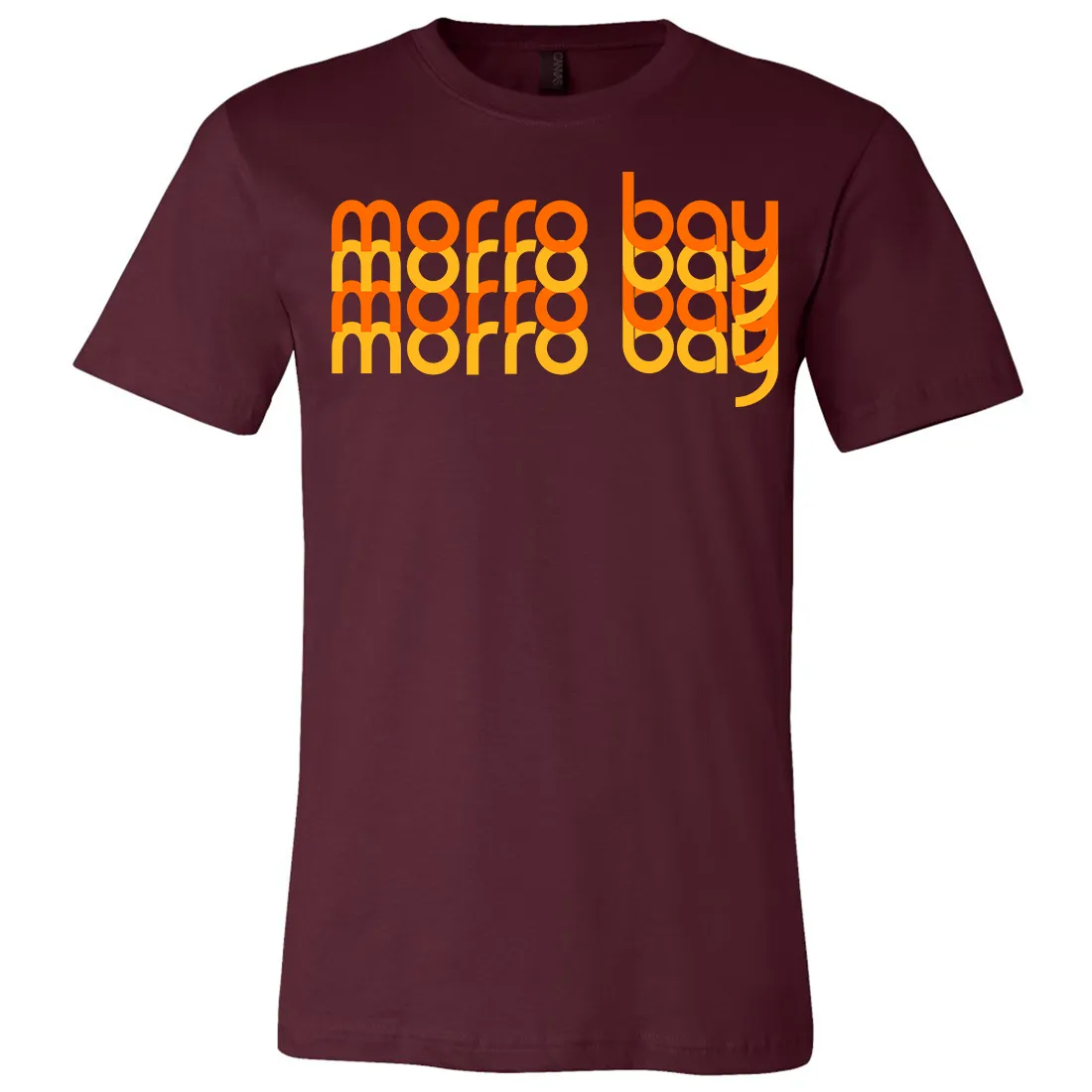 Morro Bay Sunset Stack Asst Colors Mens Lightweight Fitted T-Shirt/tee