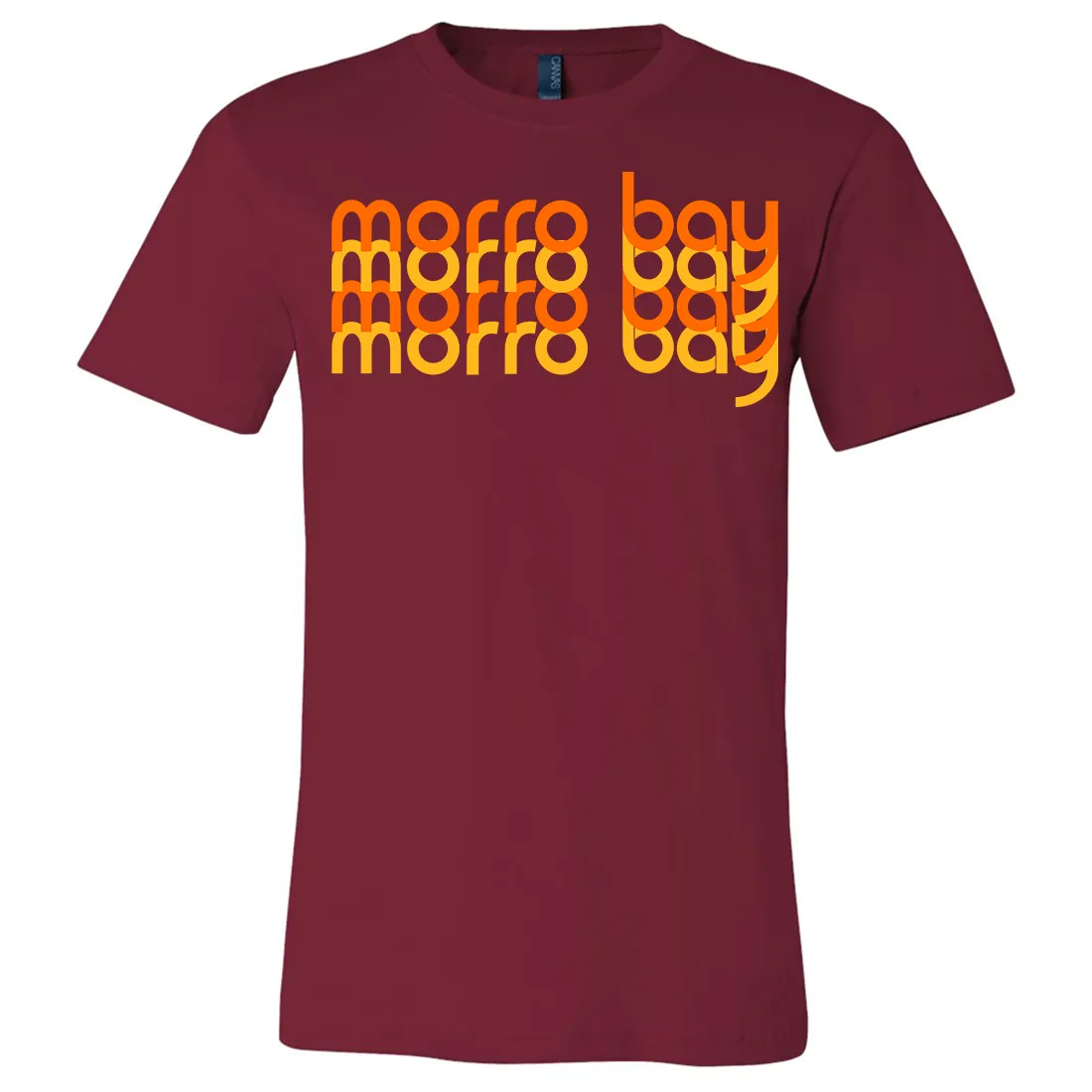 Morro Bay Sunset Stack Asst Colors Mens Lightweight Fitted T-Shirt/tee