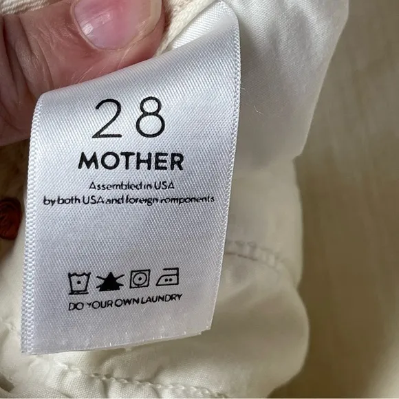 MOTHER The Improper Denim Short Fray in Lemonade
