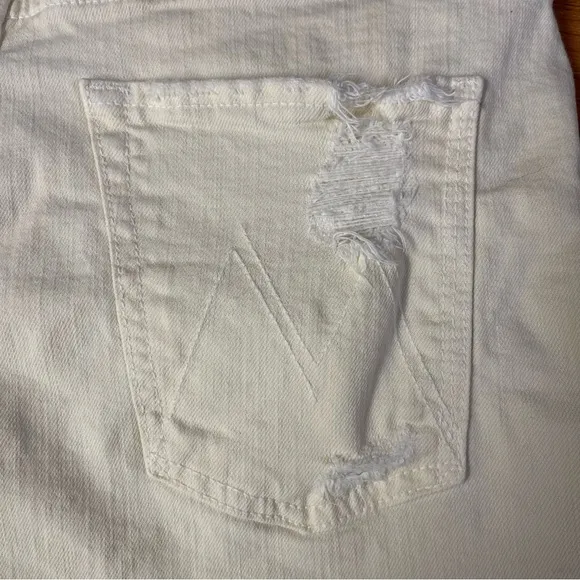MOTHER The Improper Denim Short Fray in Lemonade