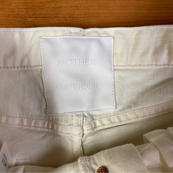 MOTHER The Improper Denim Short Fray in Lemonade