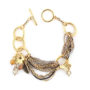 MULTI LAYERED CHARM  BRACELETS #220GD2201 (1A6/1E18)