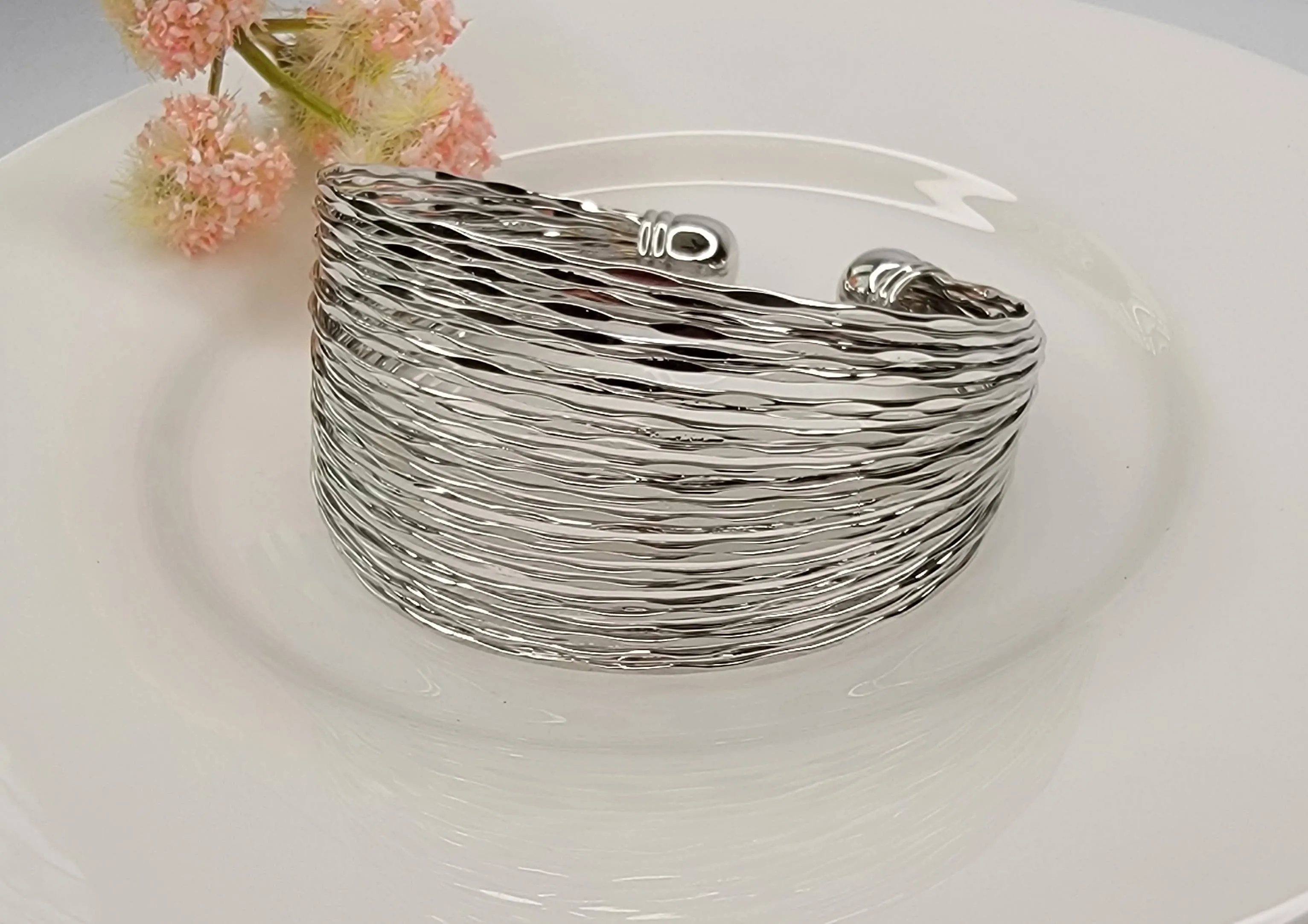 Multi Strand Adjustable Bracelet Cuff