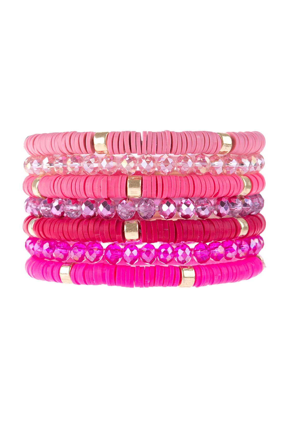Multiline Fimo Bead Bracelet Set