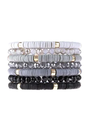 Multiline Fimo Bead Bracelet Set