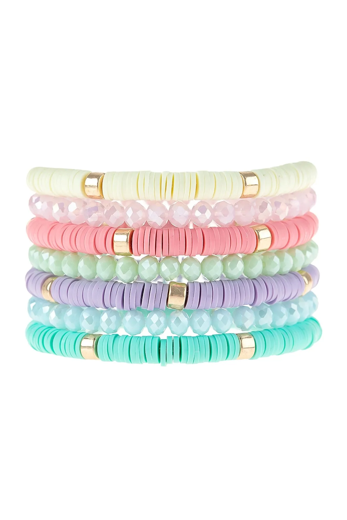 Multiline Fimo Bead Bracelet Set
