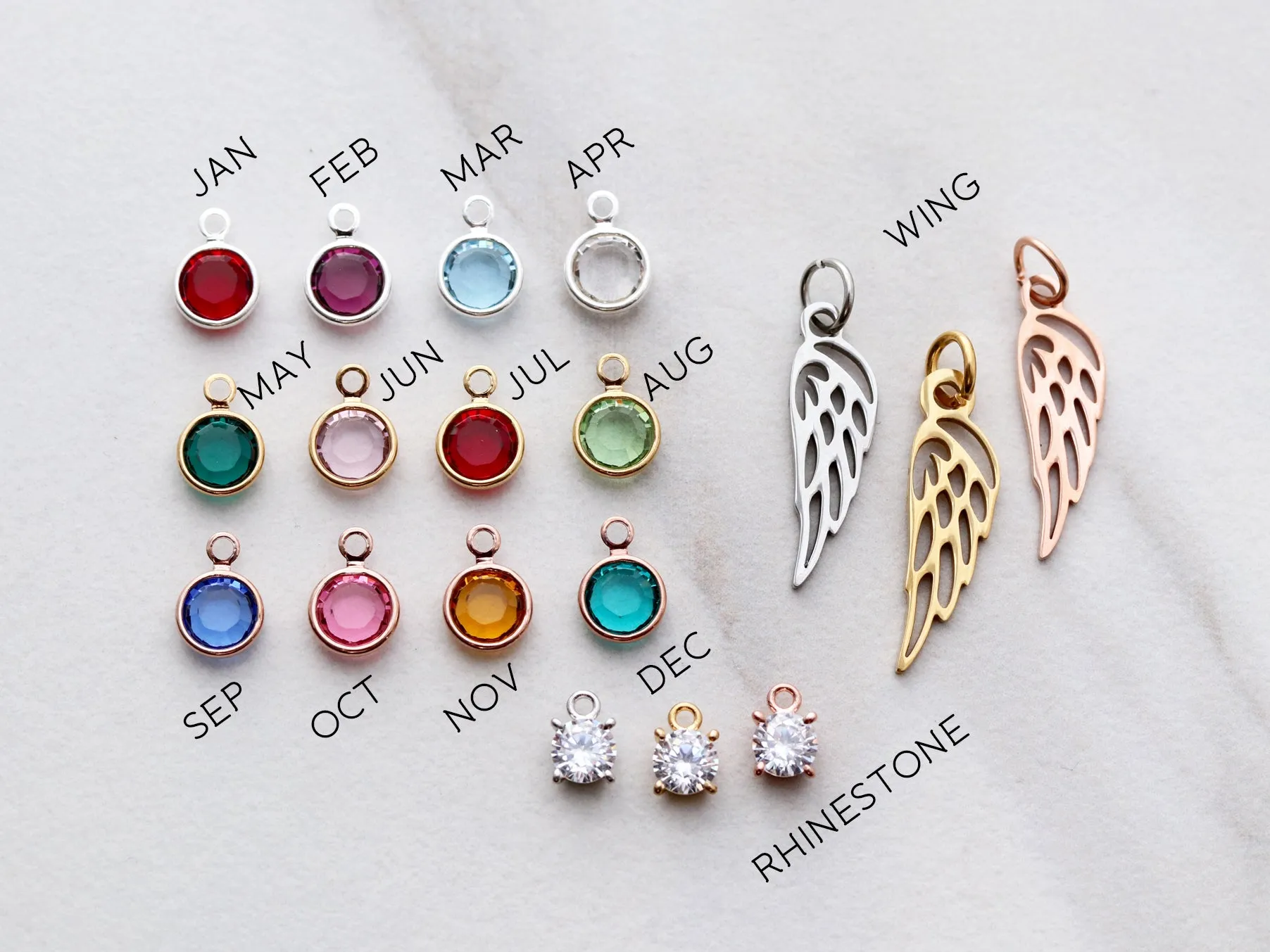 Names   Birthstones Charm Bracelet