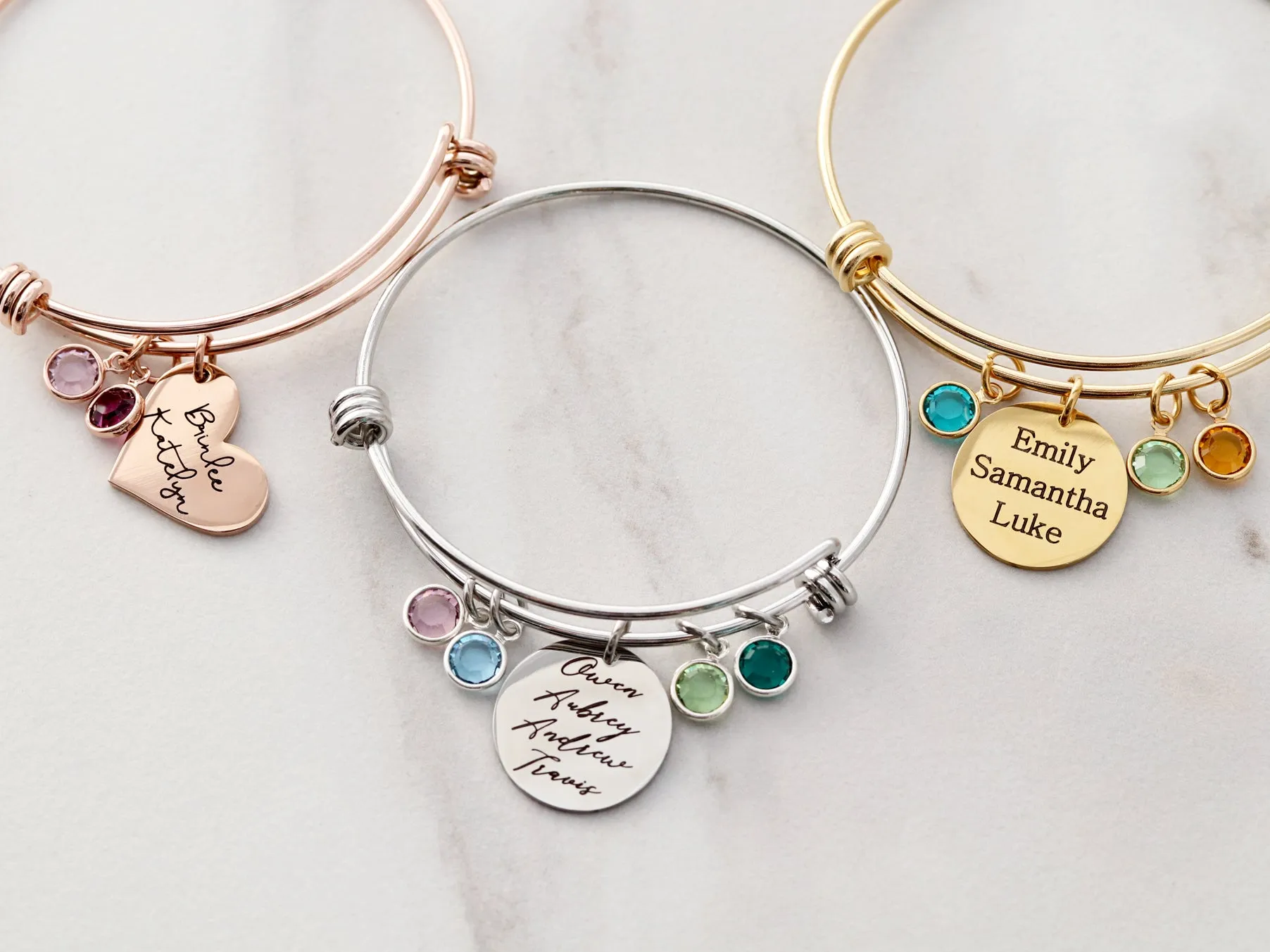 Names   Birthstones Charm Bracelet