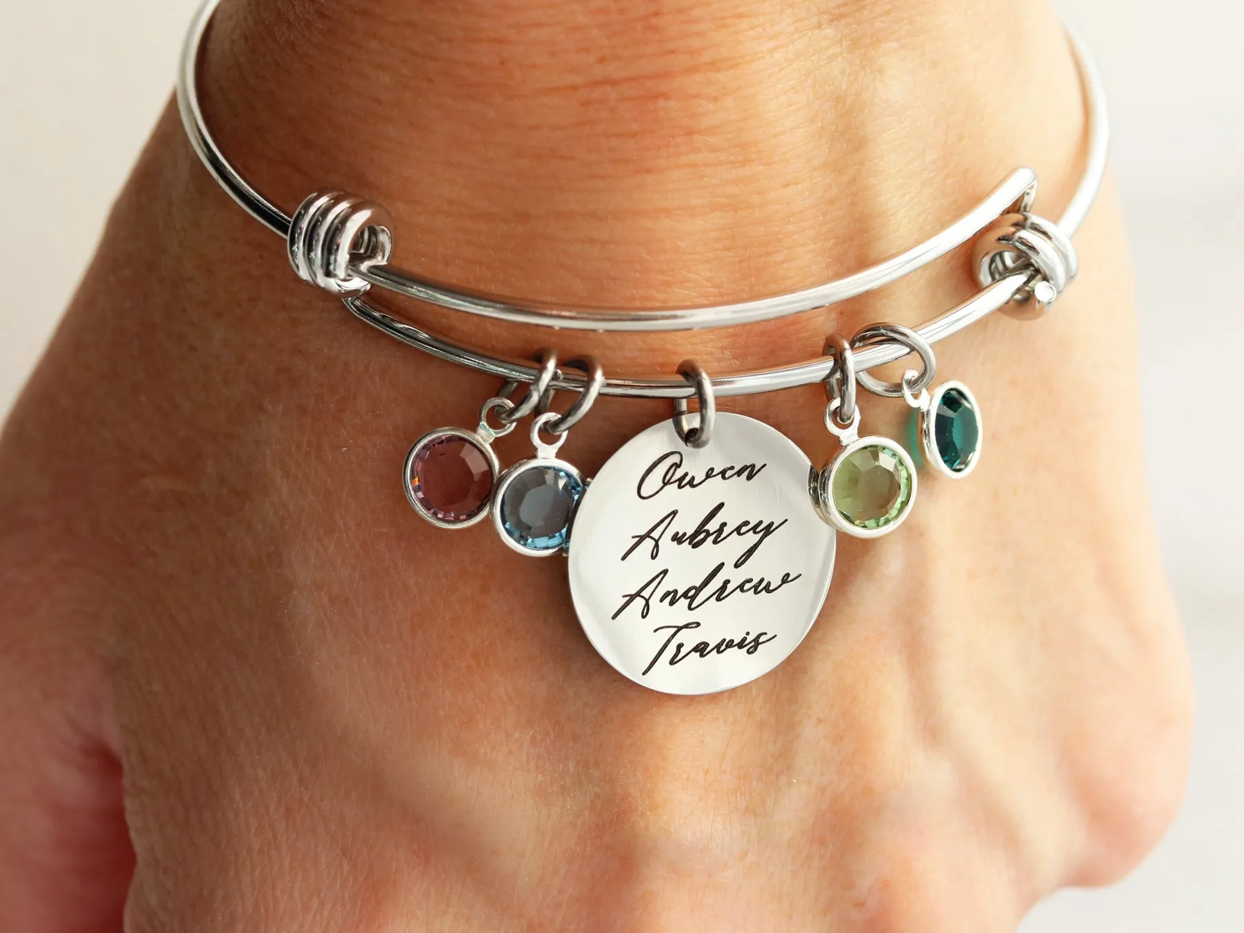 Names   Birthstones Charm Bracelet