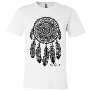 Native American Dreamcatcher Free Spirit Black Asst Colors Mens Fitted Tee