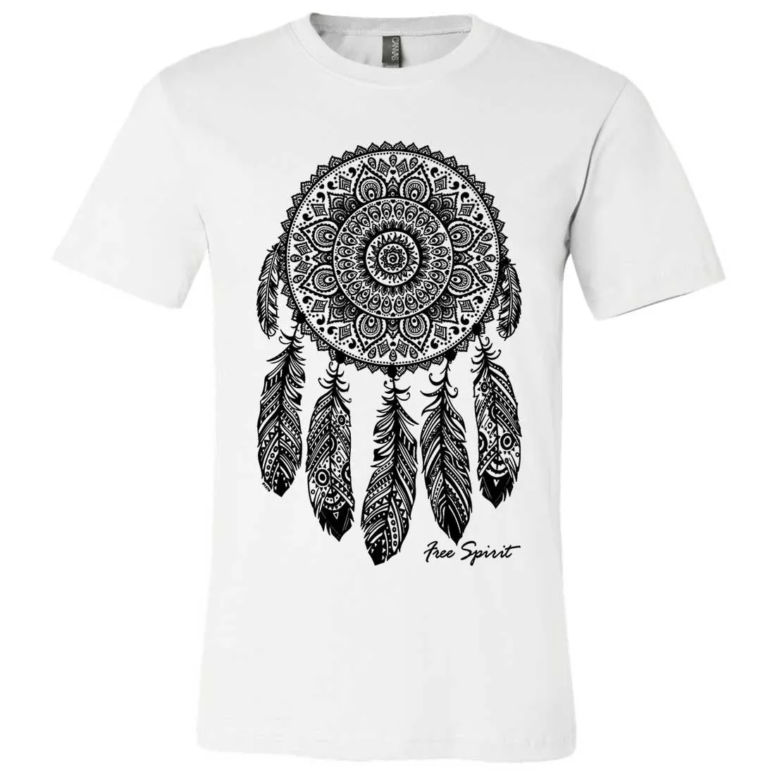 Native American Dreamcatcher Free Spirit Black Asst Colors Mens Fitted Tee
