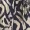 Navy And Cream Abstract Print 3/4 Sleeve Tie Waist Shirt Midi Dress