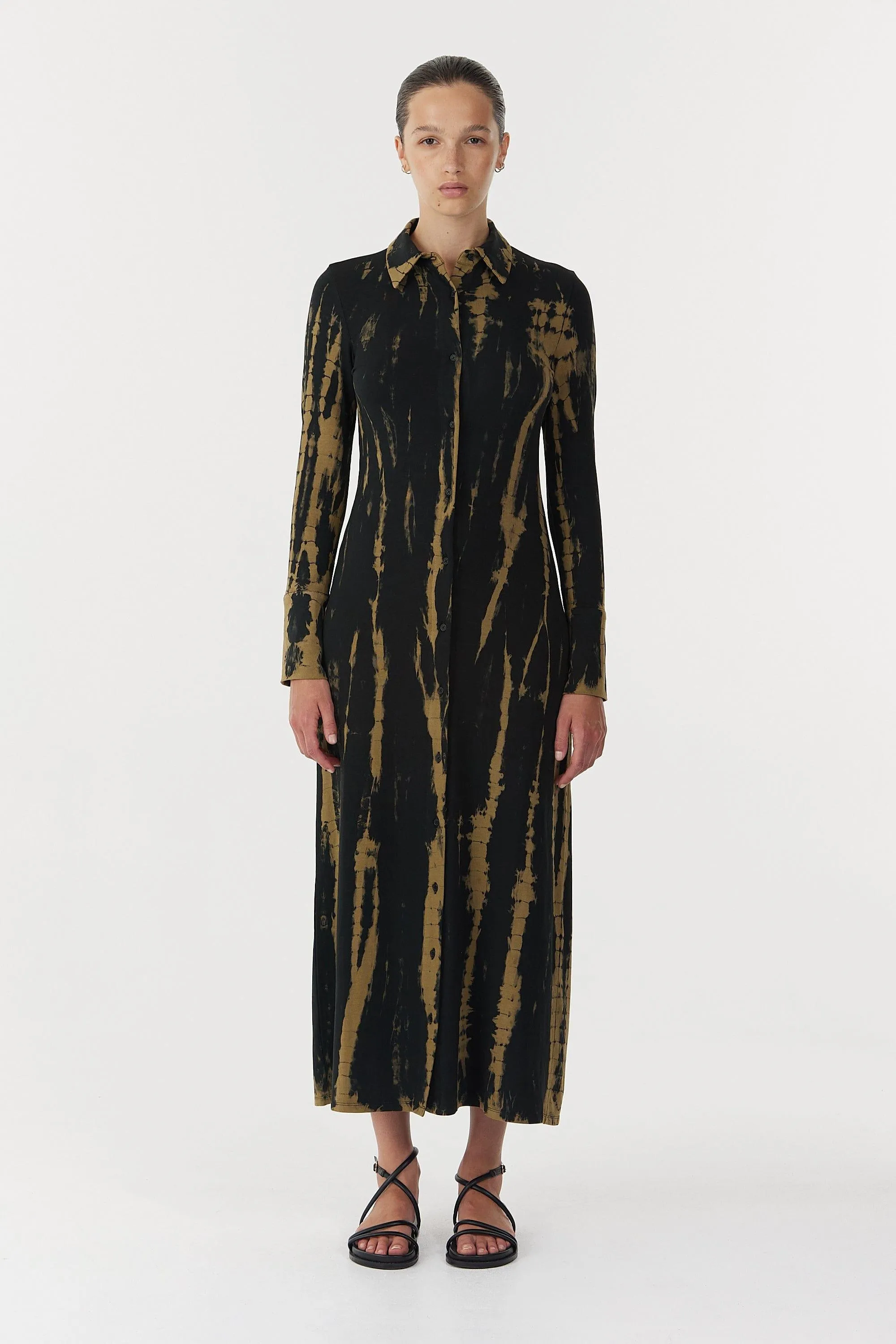 NEBULAR SHIRT DRESS | TIE DYE