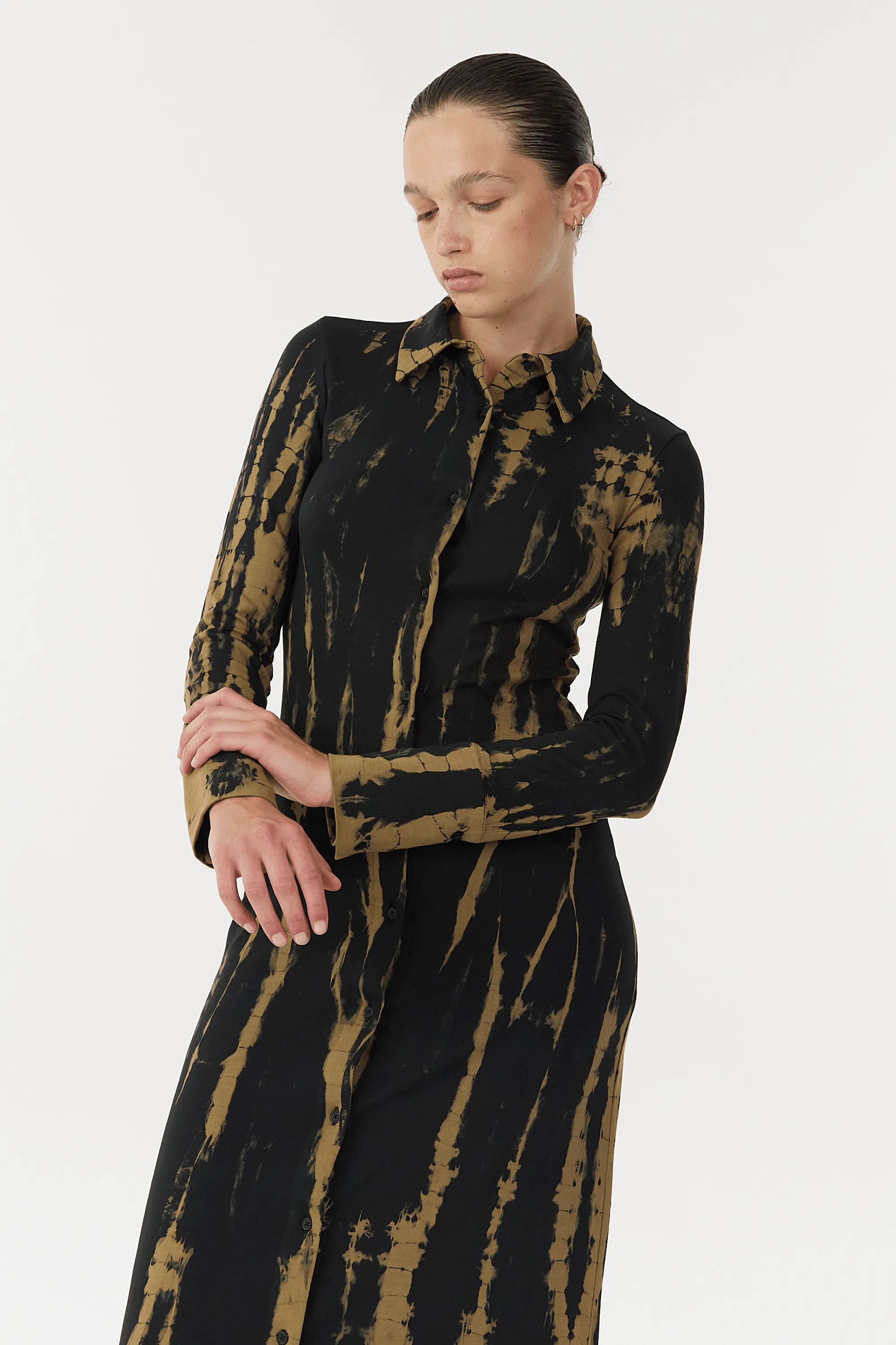 NEBULAR SHIRT DRESS | TIE DYE