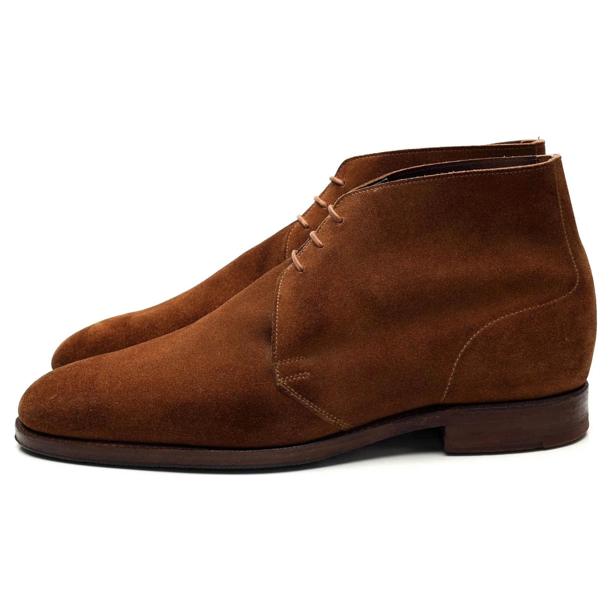 New & Lingwood Snuff Brown Suede Chukka Boots UK 9 E