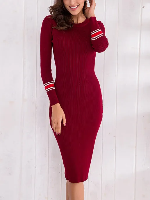 New Autumn and Winter Slim Knit Dress