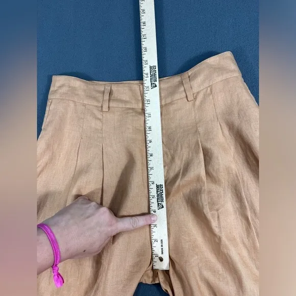 NEW NICHOLAS Delfina Longline Linen Shorts in Twig