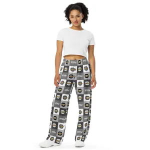 Newspaper Logo Unisex Wide-Leg Pants