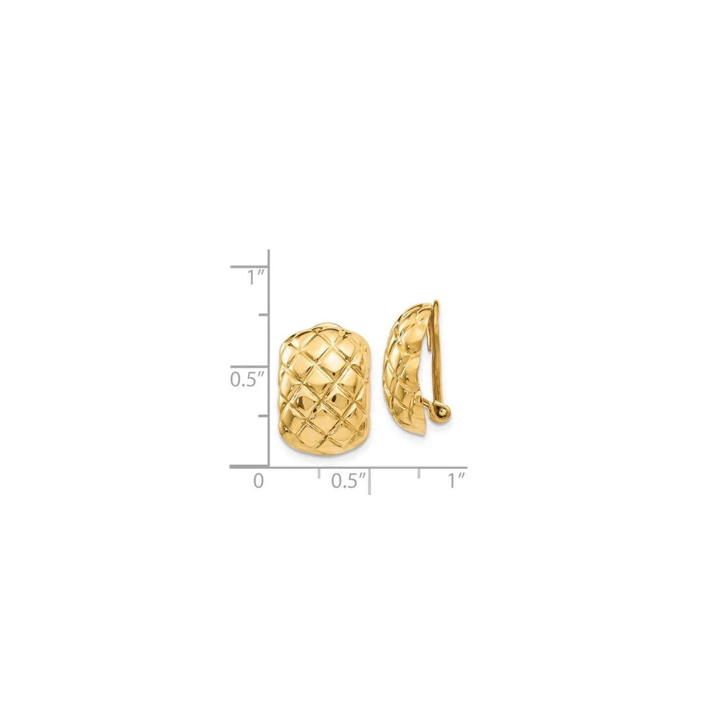 Non-Pierced Omega Back Earring (14K)