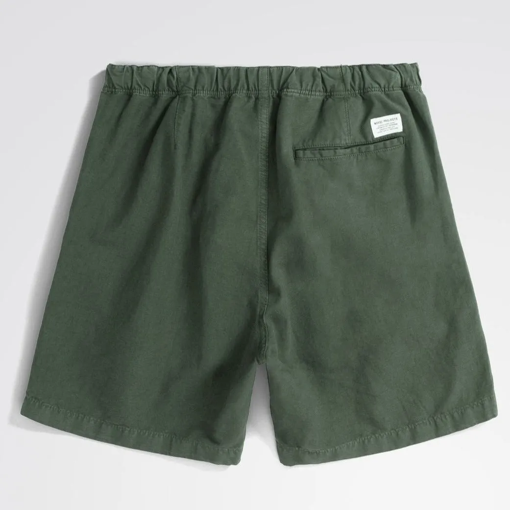 Norse Projects Ezra Relaxed Cotton LinenShort Spruce Green