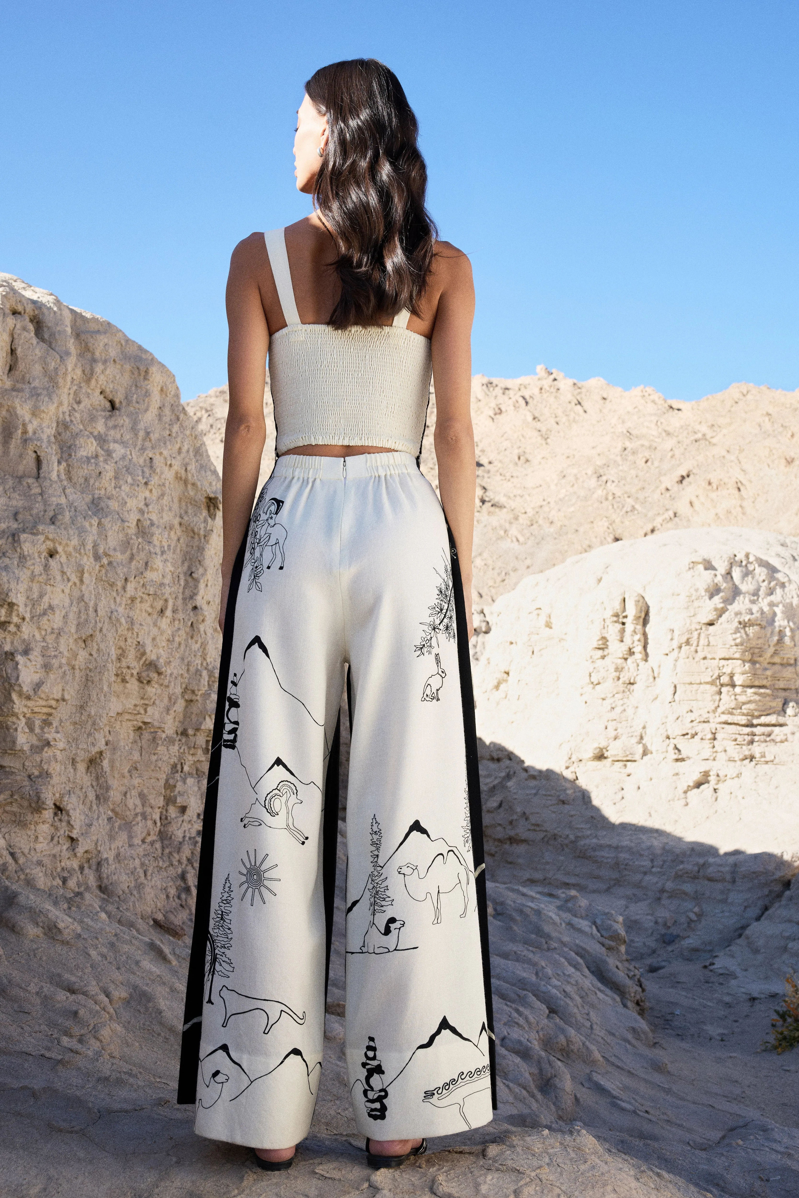 Nubra Woollen Pants (Ivory & Black)