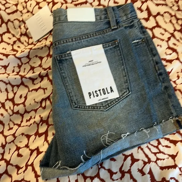 NWT Pistola x Revolve Jamie High Rise 90’s cuffed denim shorts women size 27