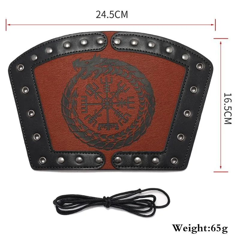 Odin Symbol of Runes Wide Bangle Nordic Viking Leather Bracelet