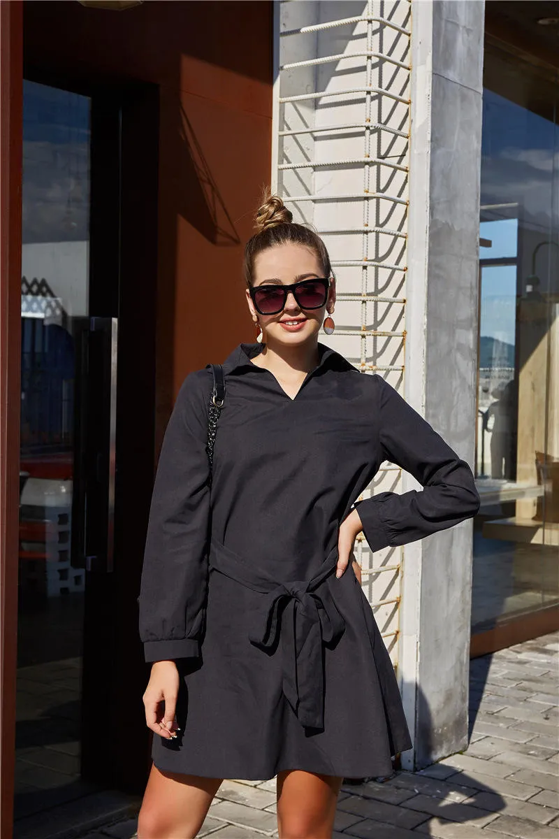 Original Design Women's Autumn and Winter Women's Shirt Lace Dress