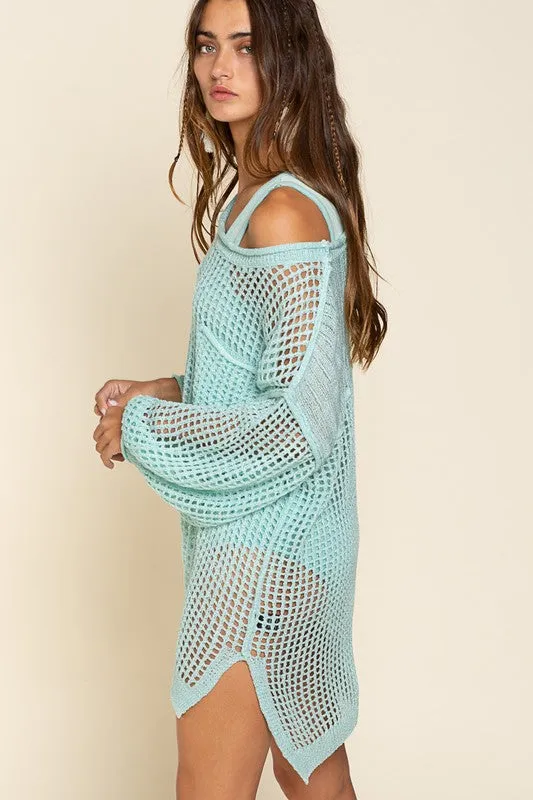 Oversized Fit See-through Pullover
