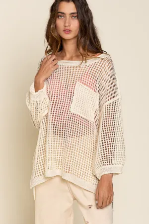 Oversized Fit See-through Pullover