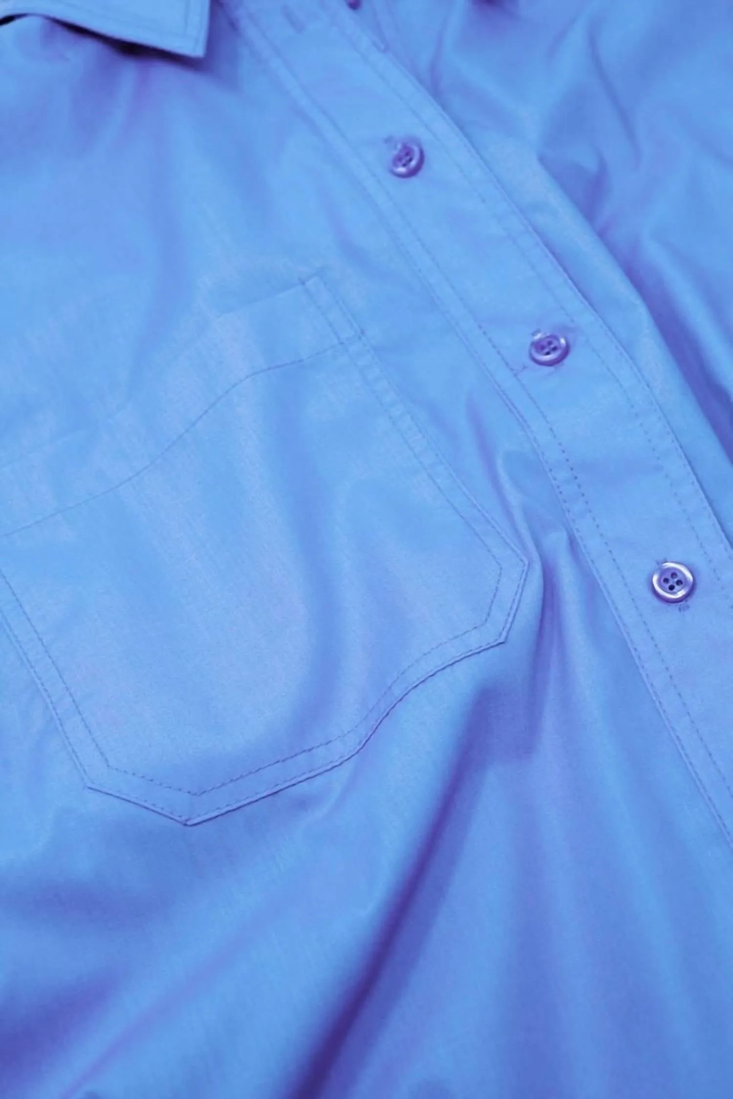 Oversized High Low Boyfriend Shirt In Blue