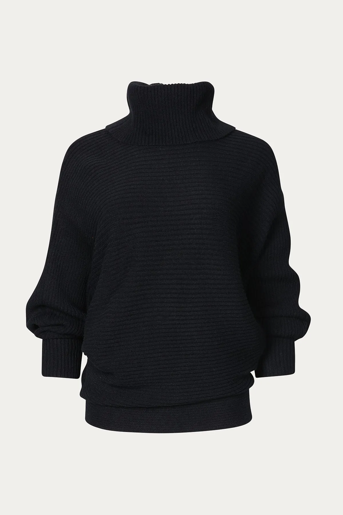 OVERSIZED RIBBED-KNIT TURTLENECK SWEATER