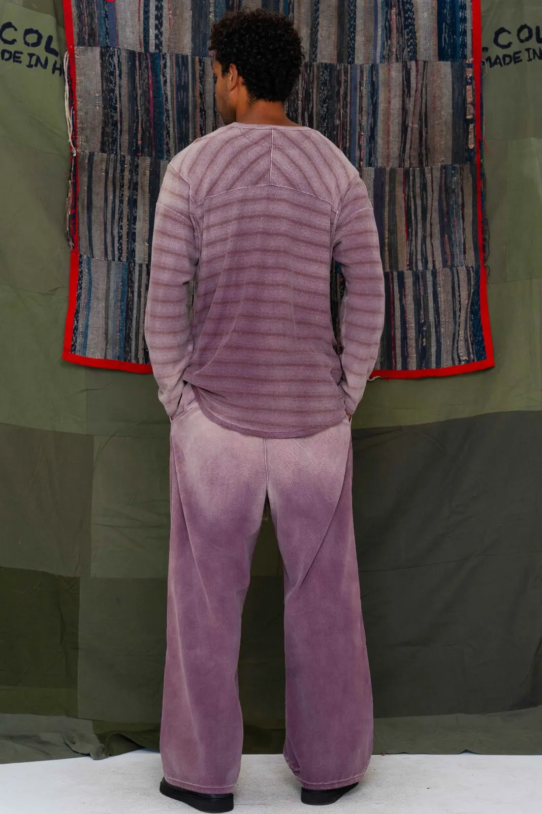 P73 Flare Pleated Japanese Twill Sunfaded Mauve