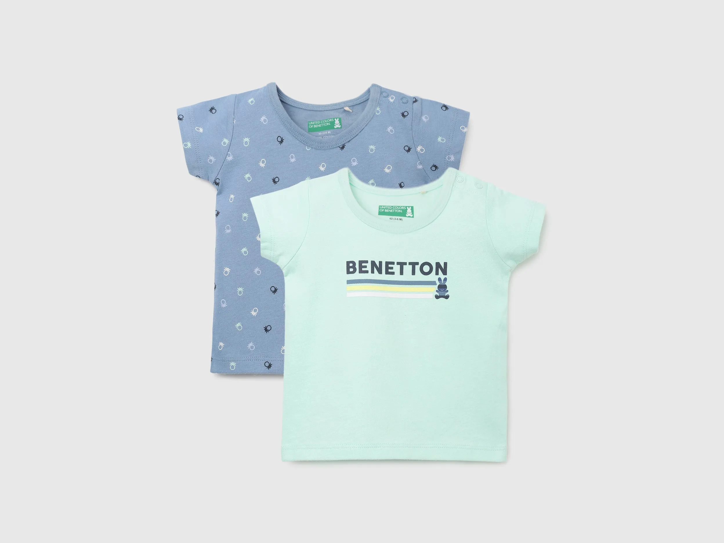 Pack of 2 Regular Fit Round Neck Printed Baby T-Shirts
