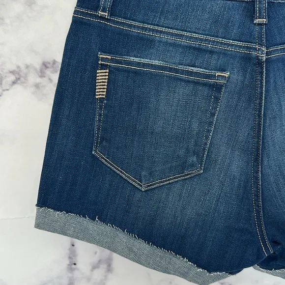 PAIGE Jimmy Jimmy Liya Distressed Cuffed Raw Edge Shorts Size 26