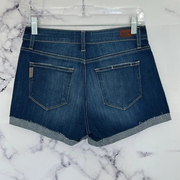 PAIGE Jimmy Jimmy Liya Distressed Cuffed Raw Edge Shorts Size 26