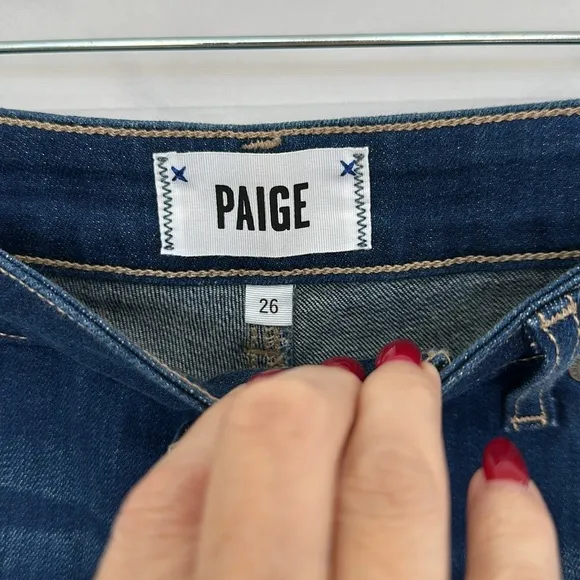 PAIGE Jimmy Jimmy Liya Distressed Cuffed Raw Edge Shorts Size 26