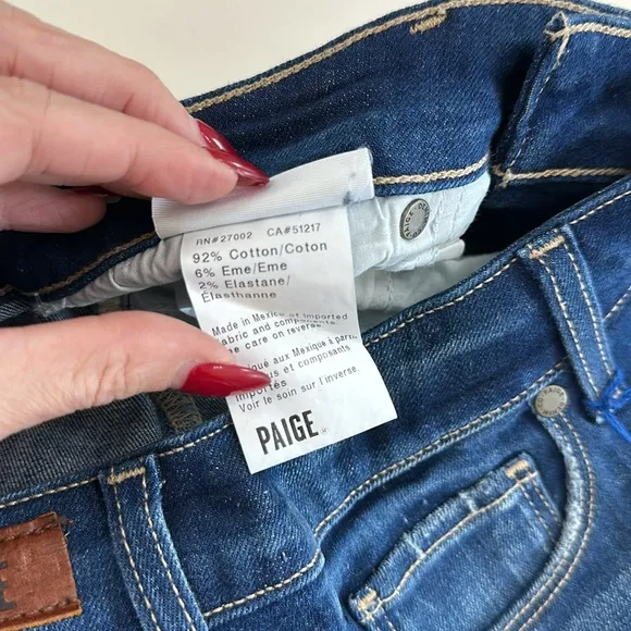 PAIGE Jimmy Jimmy Liya Distressed Cuffed Raw Edge Shorts Size 26