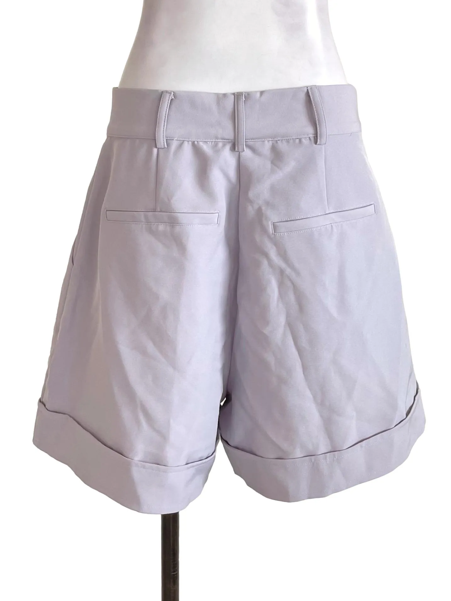 Pale Lilac Cuffed Shorts