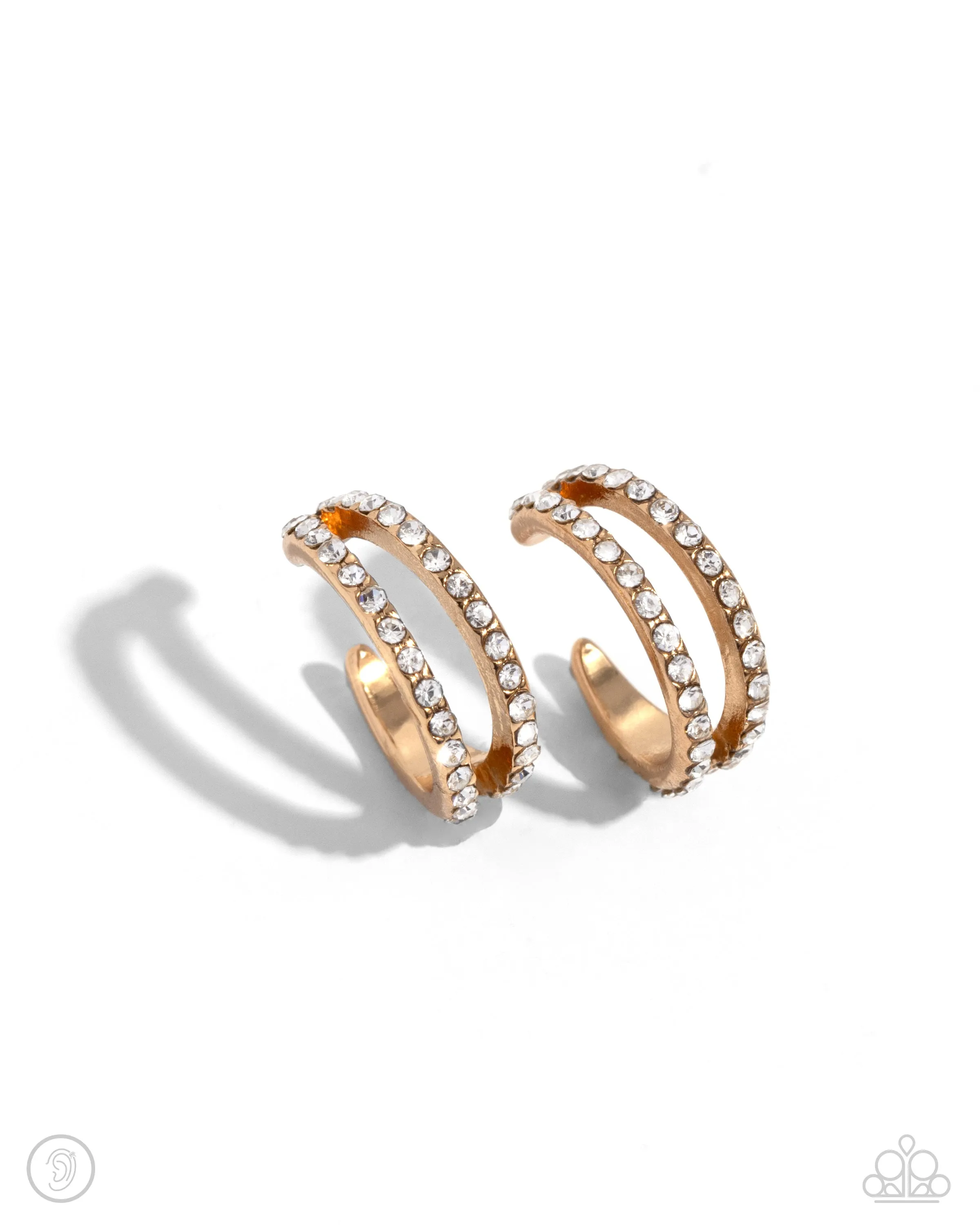 Paparazzi Monochromatic Mystique Ear Cuffs Gold
