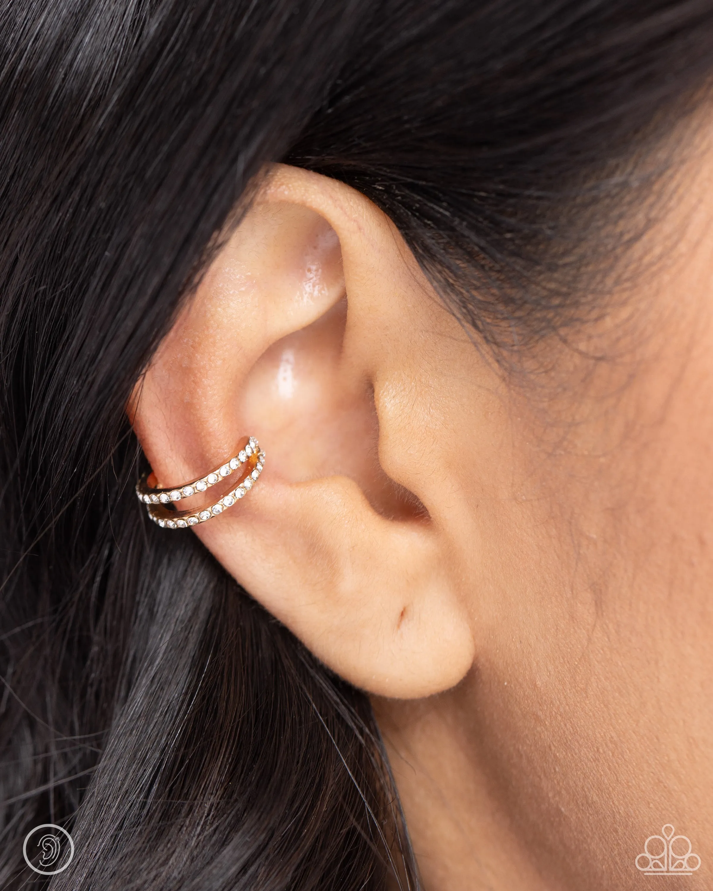 Paparazzi Monochromatic Mystique Ear Cuffs Gold