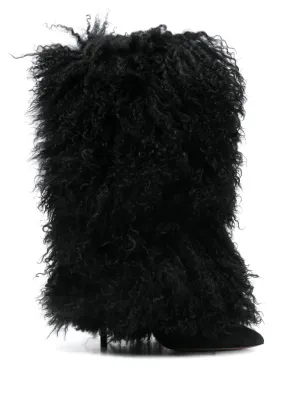 Paris Texas 105mm Furry Stiletto boots