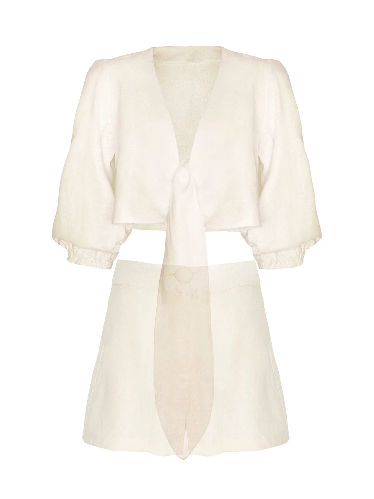 Pau Linen Blouse-Ellen Linen Short ::RET