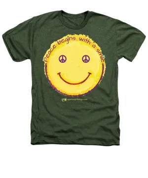 Peace Begins With A Smile - Heathers T-Shirt