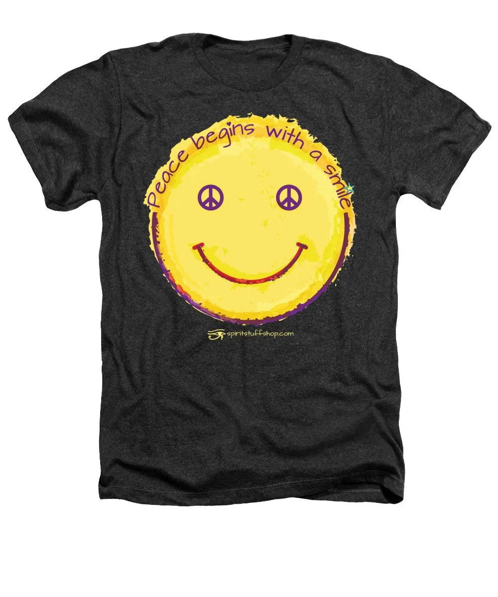 Peace Begins With A Smile - Heathers T-Shirt
